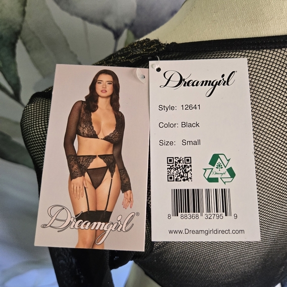 DREAMGIRL | Delicate & Demure Bralette Set in Black sz S - Picture 11 of 12